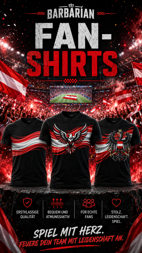 Austria Fan T-Shirts 3 Pack - Barbarian supporter shirts