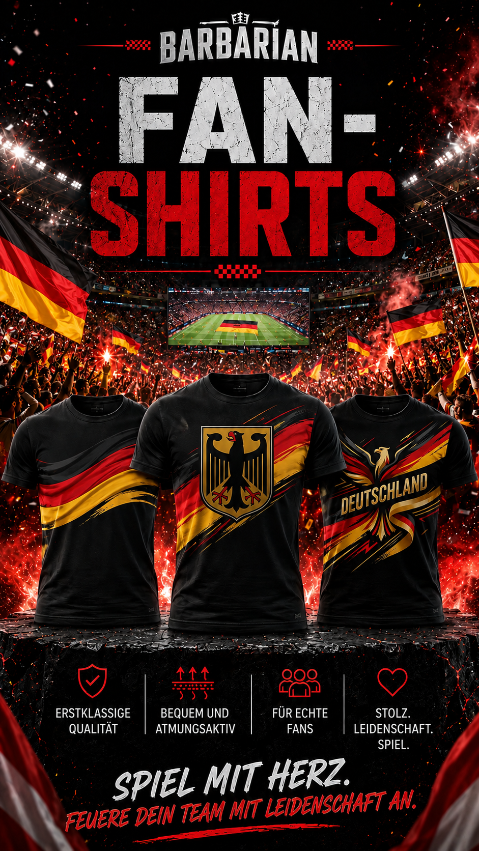 Germany Fan T-Shirts - 3 Pack